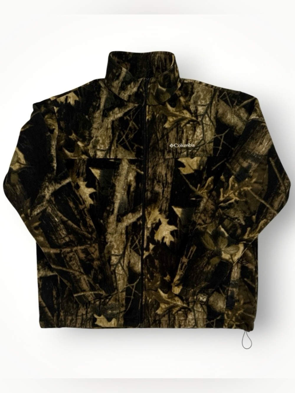 Columbia Steens Mountain Zip Fleece Jacket XXL Timberwolf Camo Outdoor Hunting